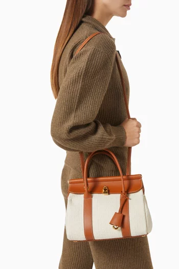 Loom 25 Bag in Textured Cotton & Leather