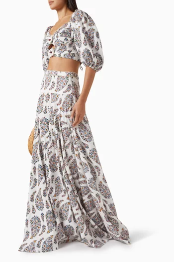 Baran Maxi Skirt in Linen