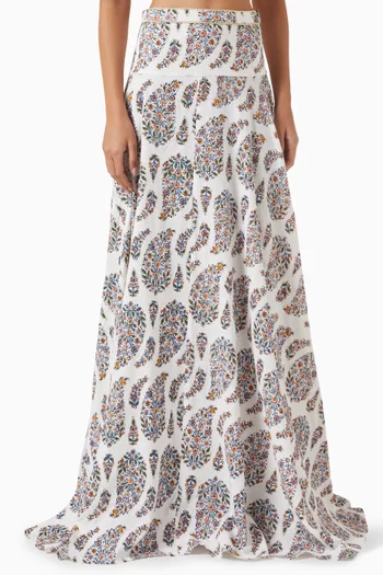 Baran Maxi Skirt in Linen