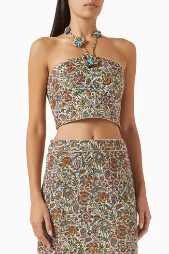 Hava Bustier Top in Linen
