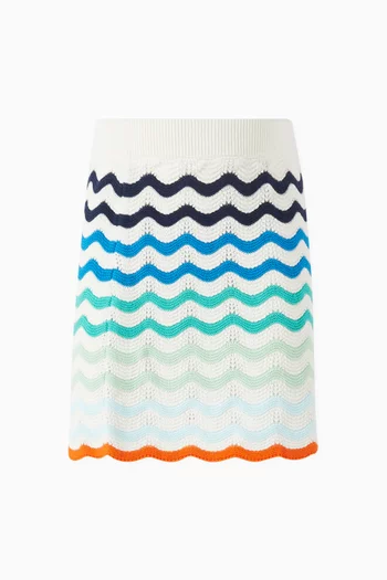 Gradient Wave Crochet Skirt