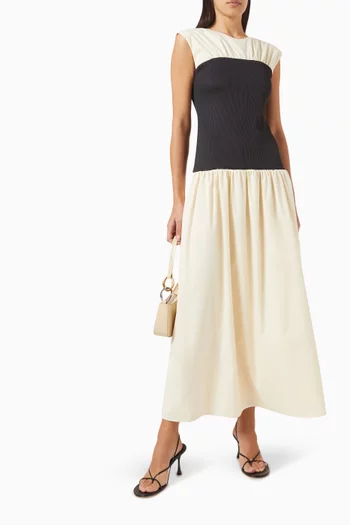 Stefania Dress in Jersey & Poplin