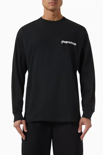 Paperboy Long Sleeve T-Shirt Black | END. (SG)