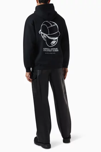 x Ounass Head-print Hoodie in Cotton