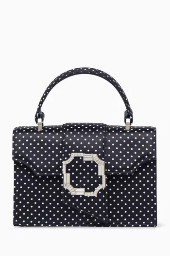 Mini Audrey Embellished Handbag in Satin