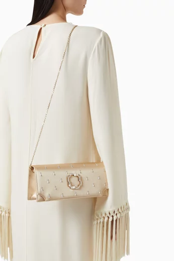 Vivien Embellished Clutch in Satin