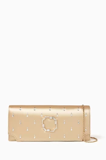 Vivien Embellished Clutch in Satin