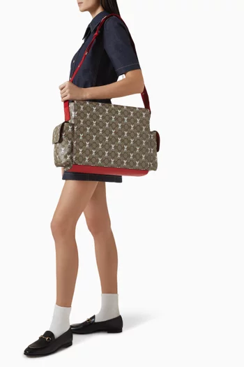 Ophidia GG Supreme Diaper Bag in Coated-canvas