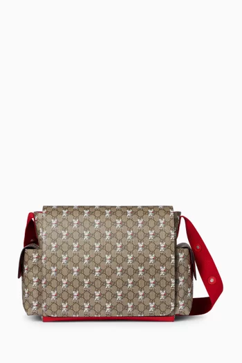 Ophidia GG Supreme Diaper Bag in Coated-canvas