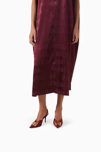 BB Slingback 80 Knife Pumps in Satin