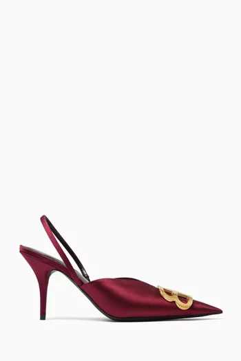 BB Slingback 80 Knife Pumps in Satin