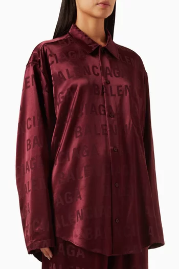 All-over Logo Minimal Shirt in Jacquard