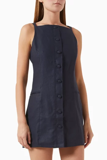 Ambra Mini Dress in Linen
