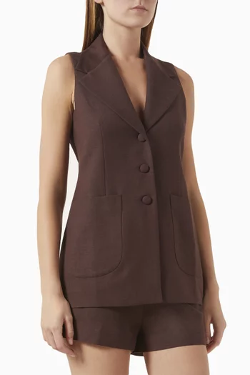 Josette Vest Top in Linen