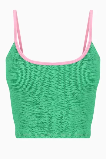 Shore Crop Top in Stretch Nylon
