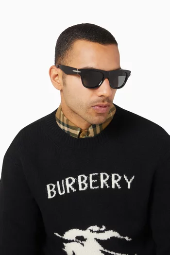 Logo Bar D-frame Sunglasses in Acetate
