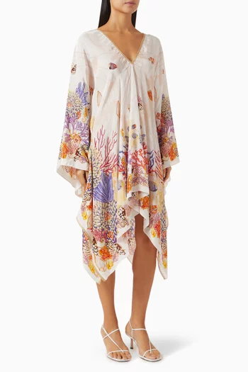 Asymmetrical Mini Kimono Kaftan