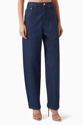Illuminate Barrel Jeans in Denim