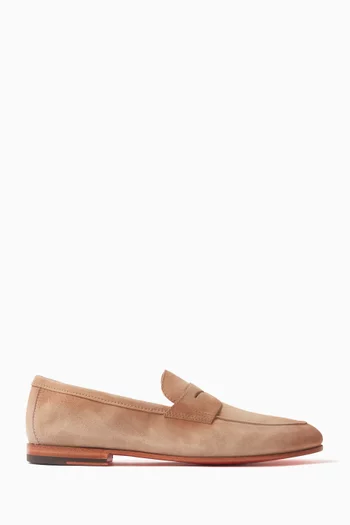 Carlos Penny Loafers in Suede