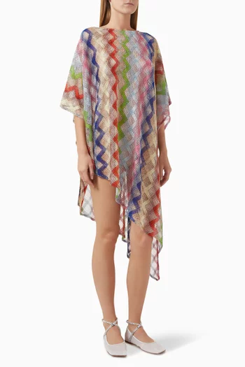 Asymmetric Cover-up in Viscose-knit