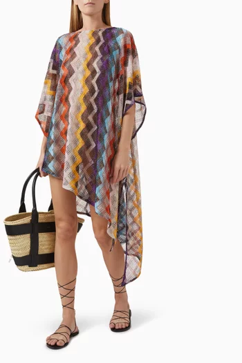 Asymmetric Cover-up in Viscose-knit