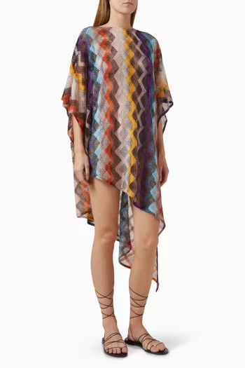 Asymmetric Cover-up in Viscose-knit