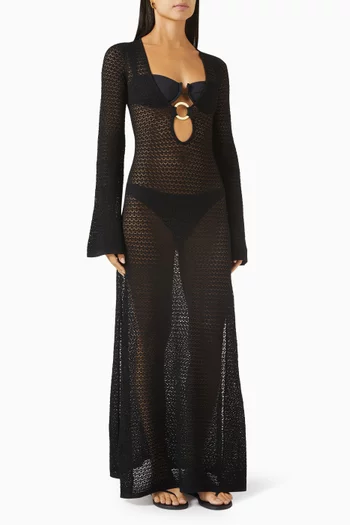 Montego Maxi Dress in Crochet-knit