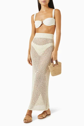 Cape May Maxi Skirt in Crochet-knit