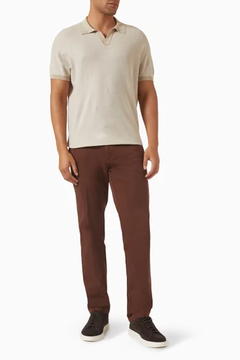 Slim Chino Pants in Stretch-cotton Gabardine