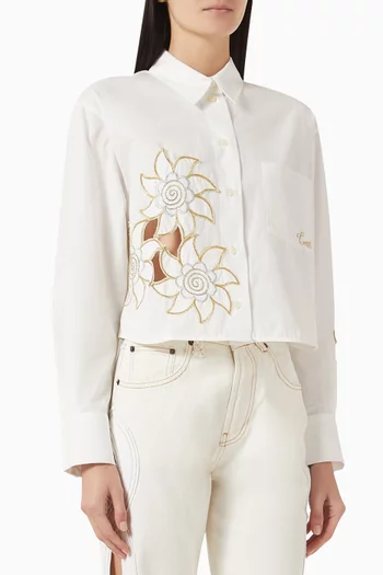 Coride Embroidered Shirt in Cotton