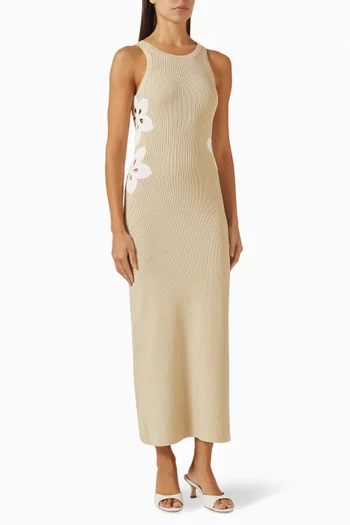 Ralista Crochet-flower Knit Dress