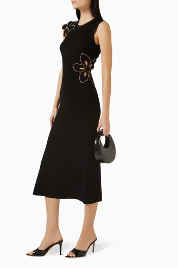 Rovala Midi Dress in Mesh
