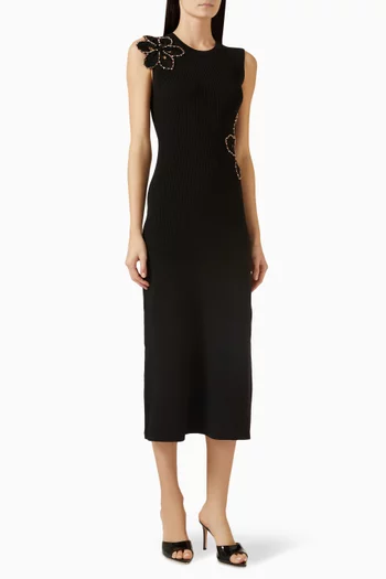 Rovala Midi Dress in Mesh