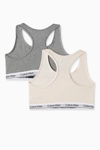 Logo-band Bralettes, Set of 2