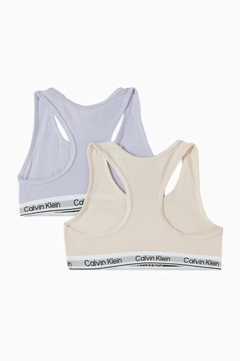 Logo-band Bralettes, Set of 2