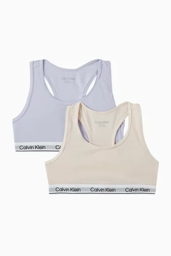 Logo-band Bralettes, Set of 2