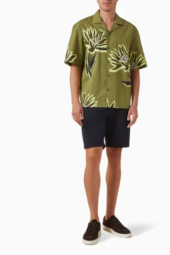 Floral-print Relaxed-fit Shirt in Cotton