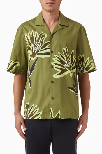 Floral-print Relaxed-fit Shirt in Cotton