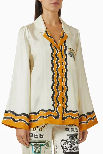 Canta Jar-print Blouse in Silk