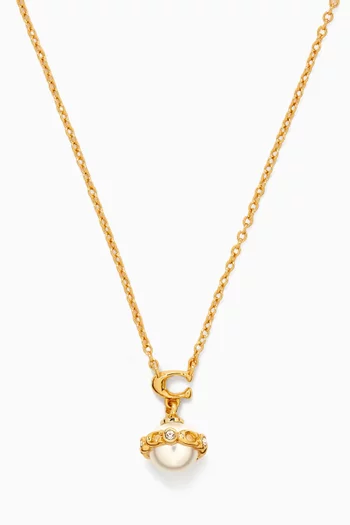 Pearl Orb Short Pendant Necklace