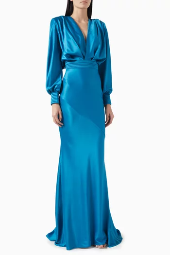 Betsy Maxi Dress in Stretch Satin