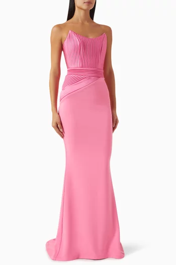Reine De Reinettes Gown in Stretch Crepe