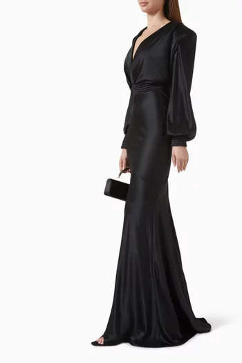 Betsy Gown in Stretch Satin