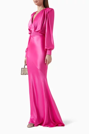 Betsy Gown in Stretch Satin
