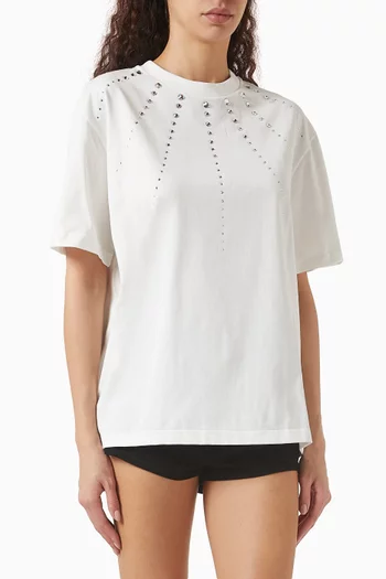Crewneck Embellished T-shirt in Jersey
