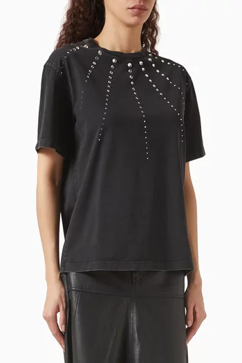 Crewneck Embellished T-shirt in Jersey