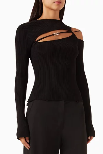 Georgie Cut-out Top in Viscose Blend
