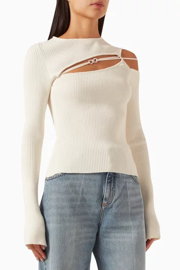 Georgie Cut-out Top in Viscose Blend