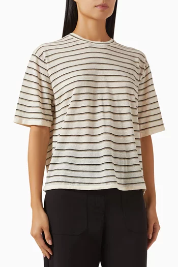 Boyfriend Knit T-shirt in Linen