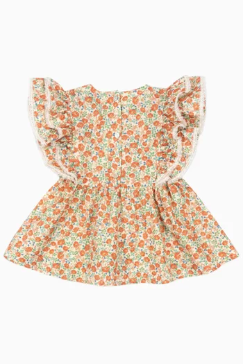 Verbena Floral-print Top in Organic Cotton